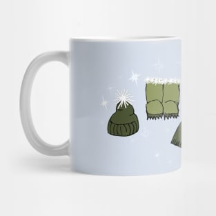 Winter weather snow lover gear cartoon illustration Mug